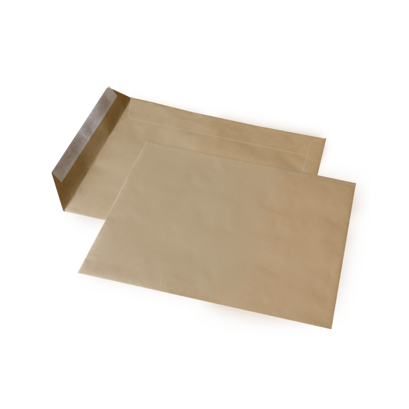 Пакет поштовий B4 (250х353 мм), СКЛ, 0+0 крафт 100 г/м², 1 шт.